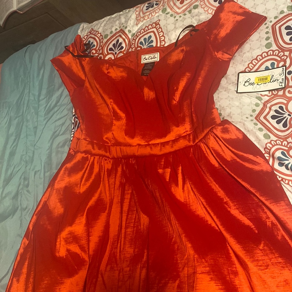 Red Plus size dress
